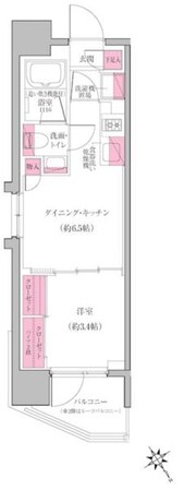 門前仲町駅 徒歩9分 6階の物件間取画像